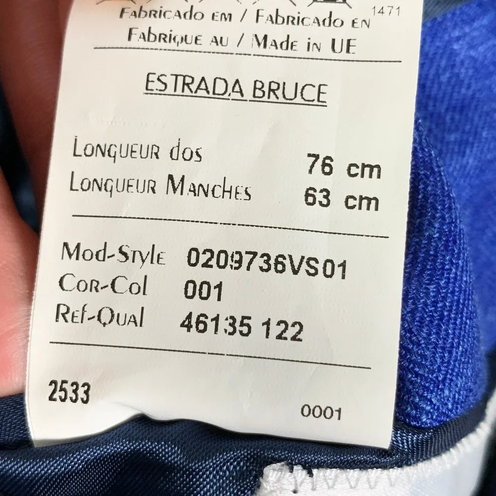 Loro Piana Suit Men 46R Blue Summertime Linen Silk 34x28 Double Breasted 2 Piece - Picture 7 of 16